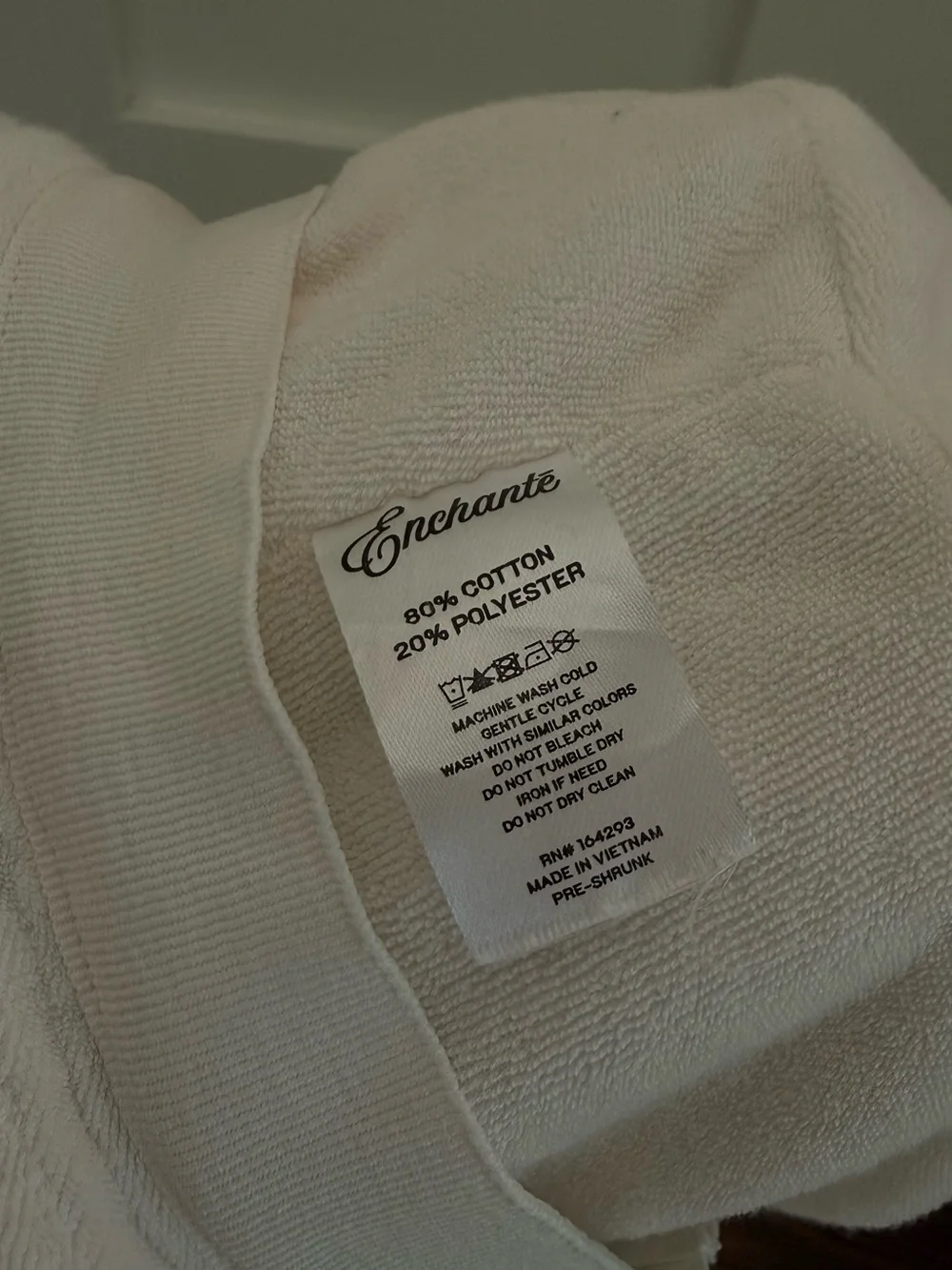 The Enchanté Cafe bucket hat in white terry cloth